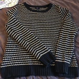 Gap Navy/White Striped Oversized Sweater LG